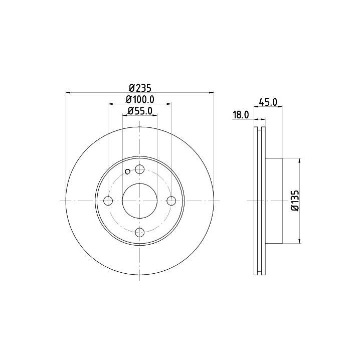 Stabdžių diskas HELLA 8DD 355 103-171