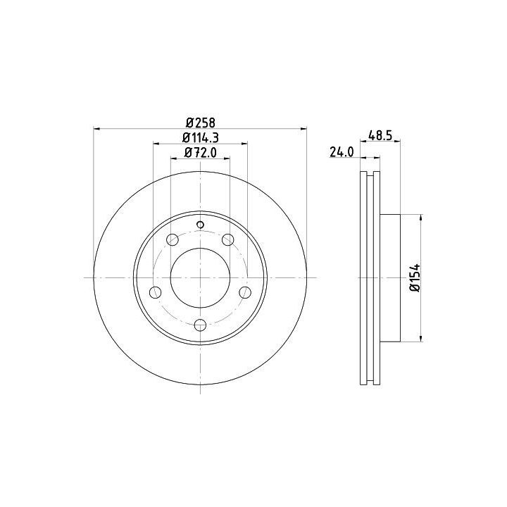 Stabdžių diskas HELLA 8DD 355 103-221