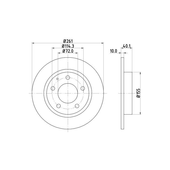 Stabdžių diskas HELLA 8DD 355 103-231