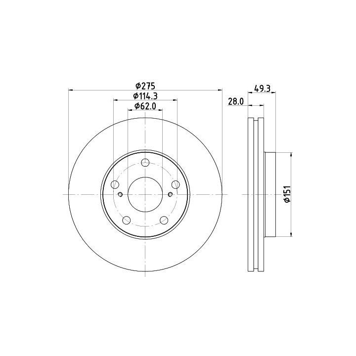 Stabdžių diskas HELLA 8DD 355 104-931