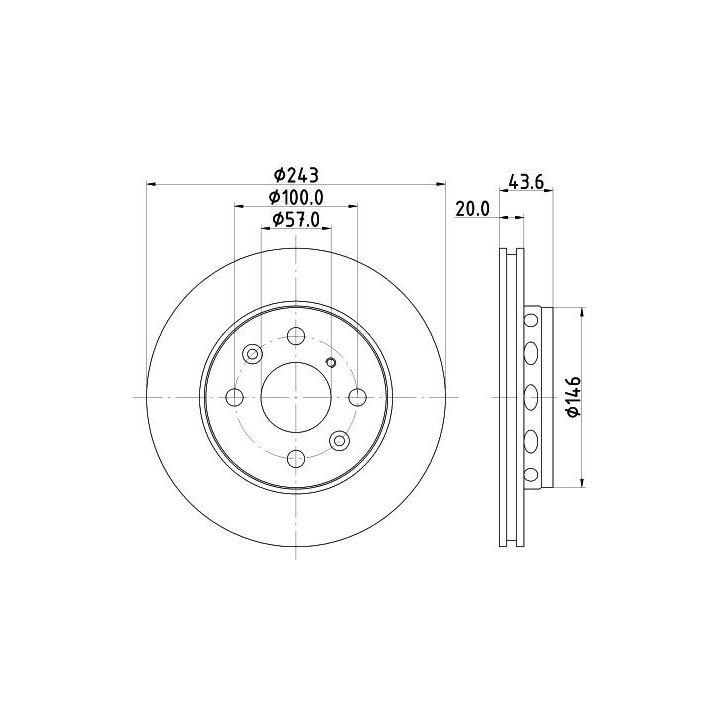 Stabdžių diskas HELLA 8DD 355 105-011