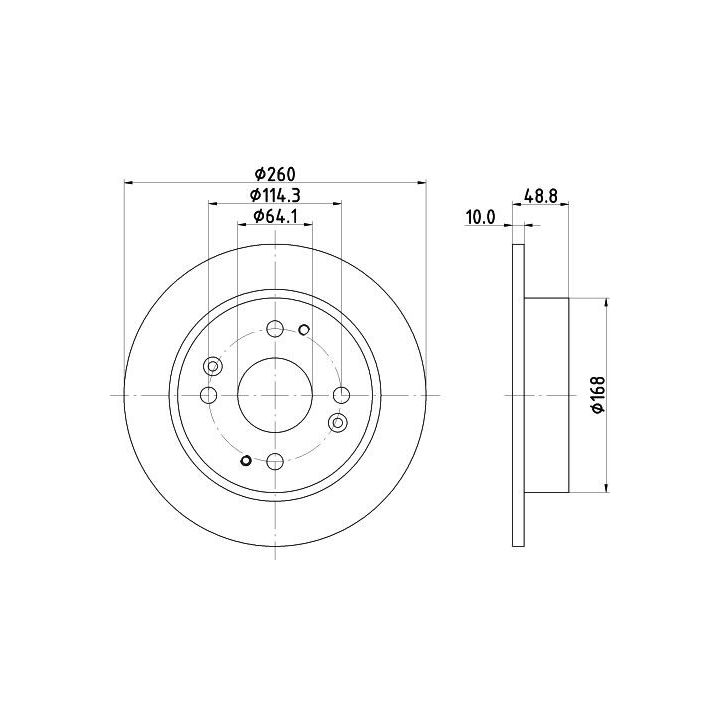 Stabdžių diskas HELLA 8DD 355 105-311