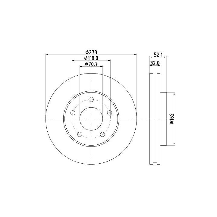 Stabdžių diskas HELLA 8DD 355 106-011