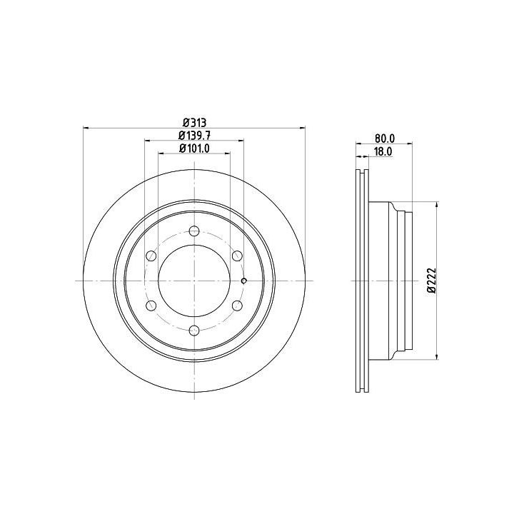 Stabdžių diskas HELLA 8DD 355 106-021