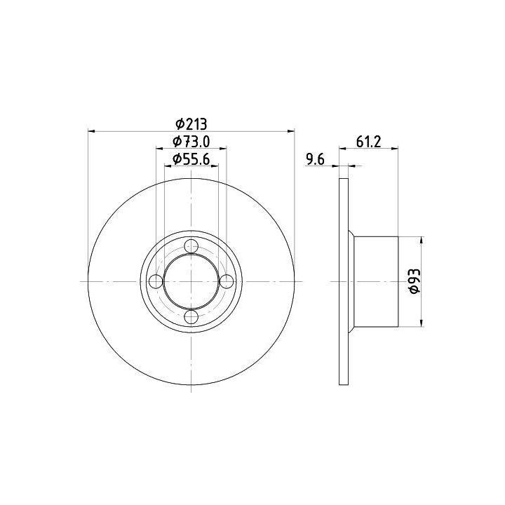 Stabdžių diskas HELLA 8DD 355 106-161