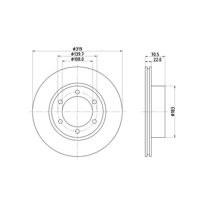Stabdžių diskas HELLA 8DD 355 106-241