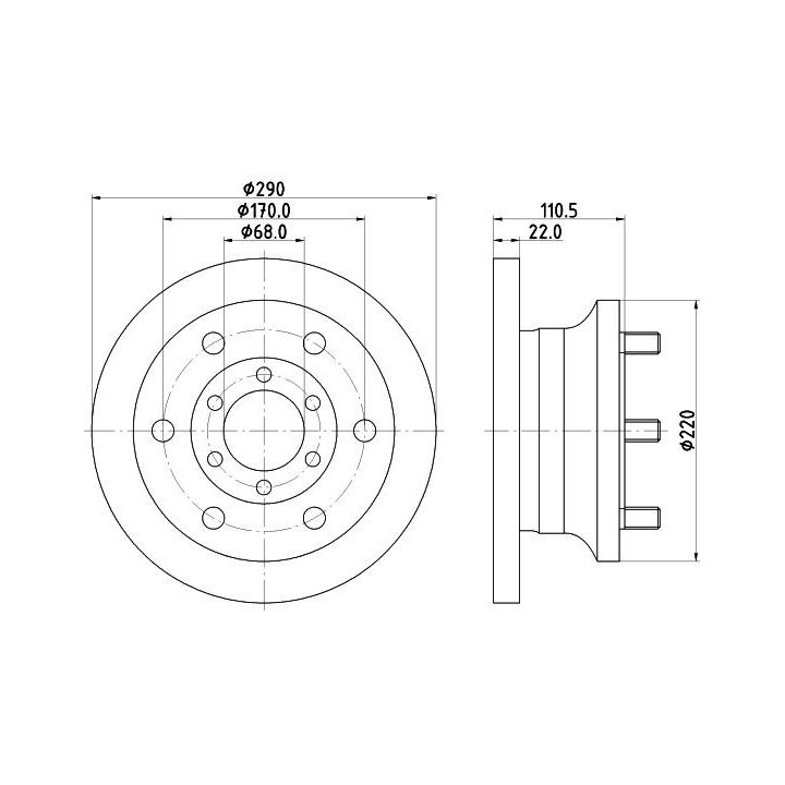 Stabdžių diskas HELLA 8DD 355 106-361