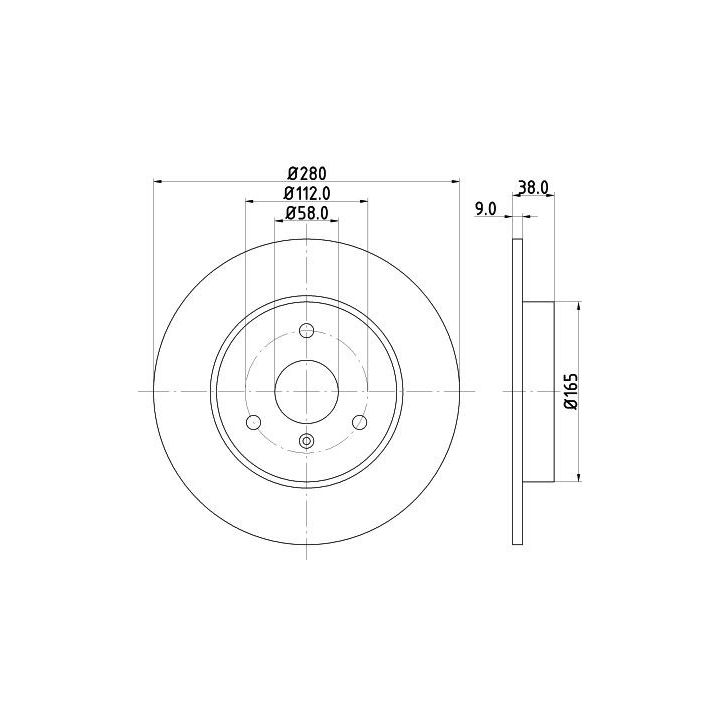 Stabdžių diskas HELLA 8DD 355 106-601