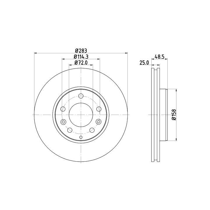 Stabdžių diskas HELLA 8DD 355 110-361
