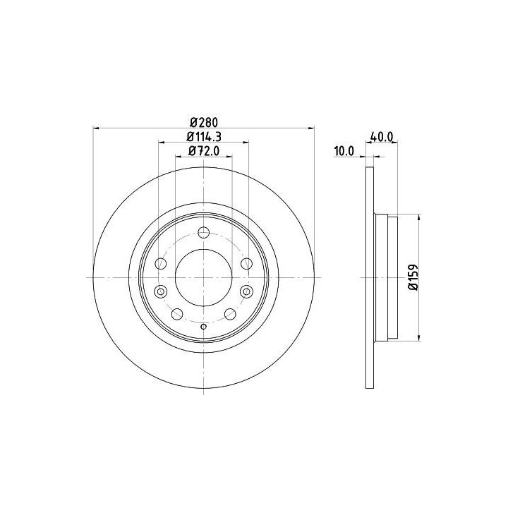 Stabdžių diskas HELLA 8DD 355 110-381