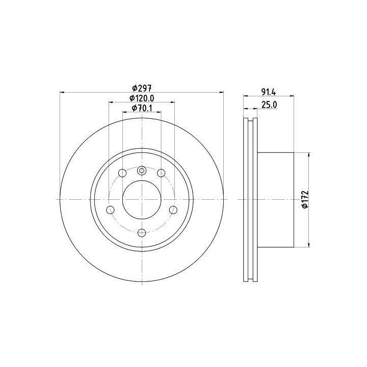 Stabdžių diskas HELLA 8DD 355 110-811