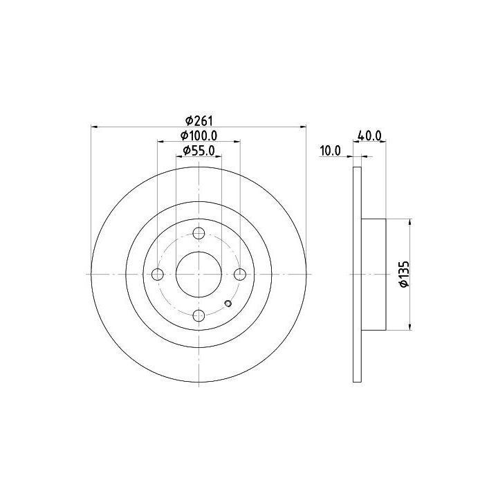 Stabdžių diskas HELLA 8DD 355 110-861