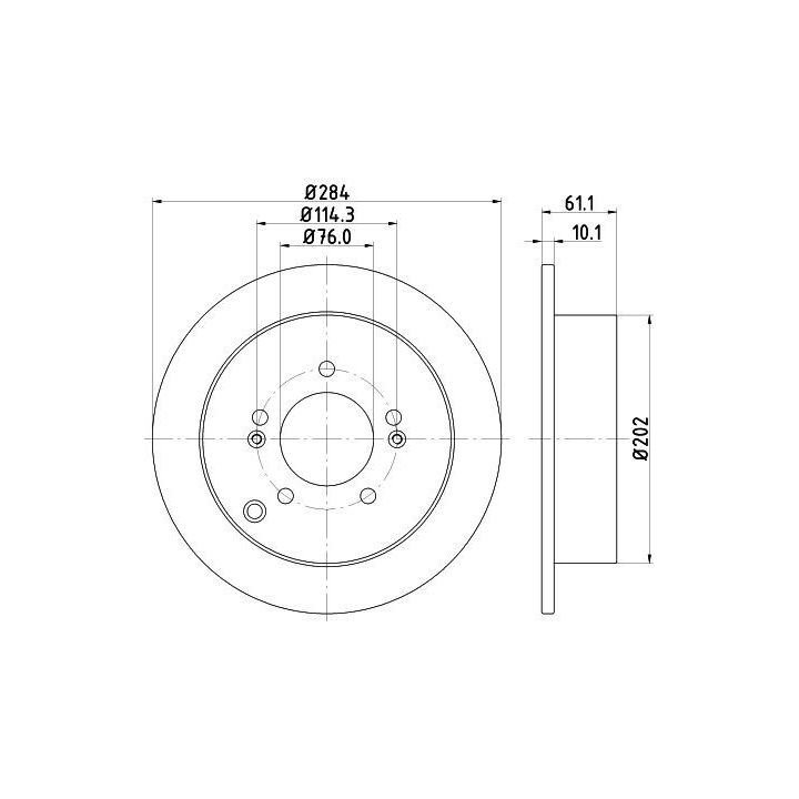Stabdžių diskas HELLA 8DD 355 111-421
