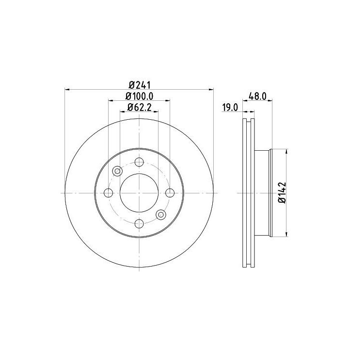 Stabdžių diskas HELLA 8DD 355 111-431