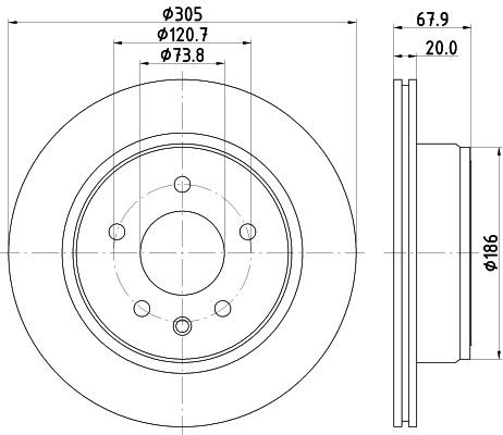 Stabdžių diskas HELLA 8DD 355 112-041