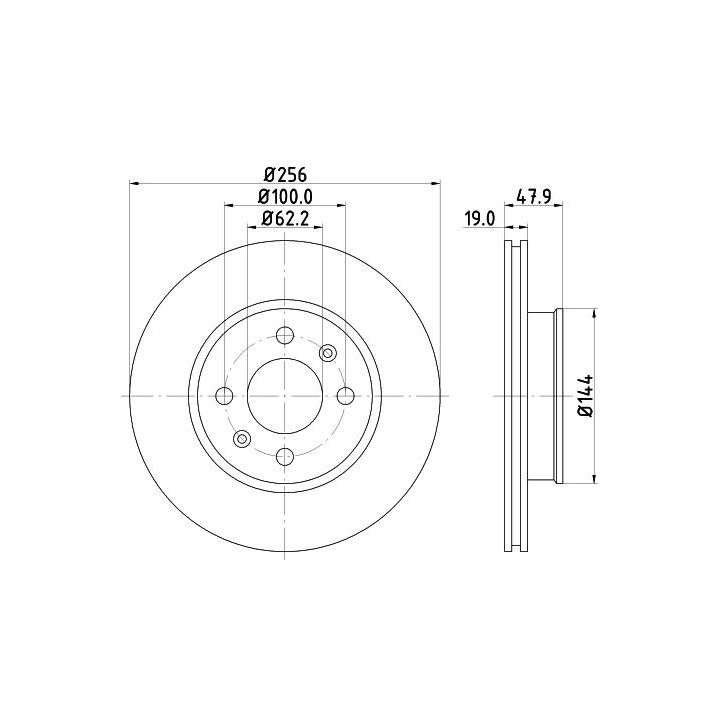 Stabdžių diskas HELLA 8DD 355 112-471