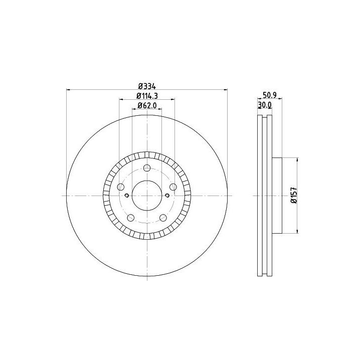Stabdžių diskas HELLA 8DD 355 112-871