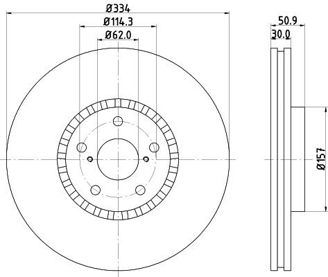 Stabdžių diskas HELLA 8DD 355 112-871