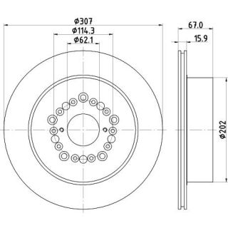 Stabdžių diskas HELLA 8DD 355 113-151