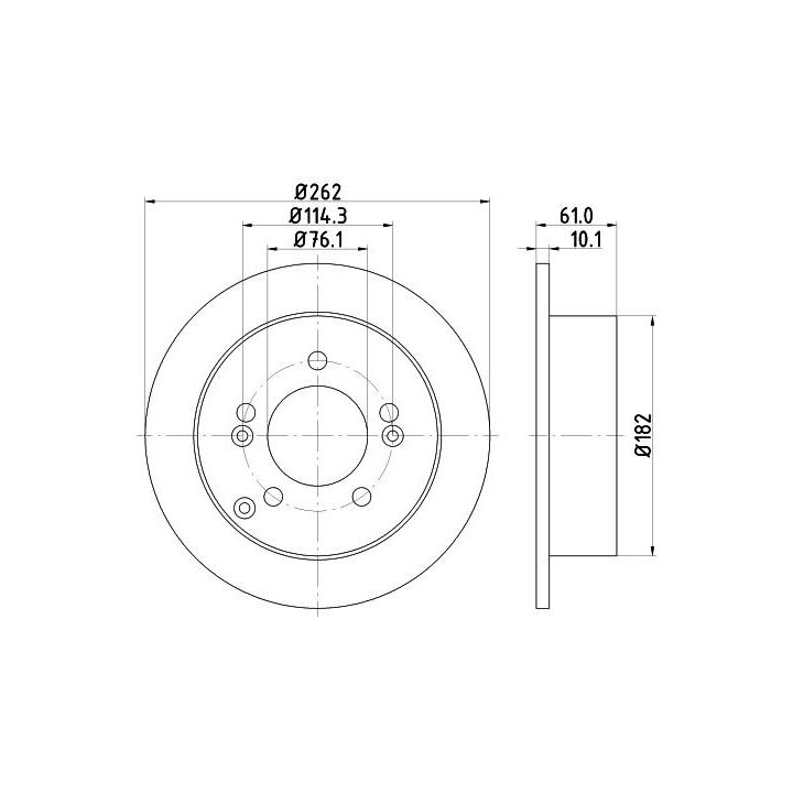 Stabdžių diskas HELLA 8DD 355 113-641