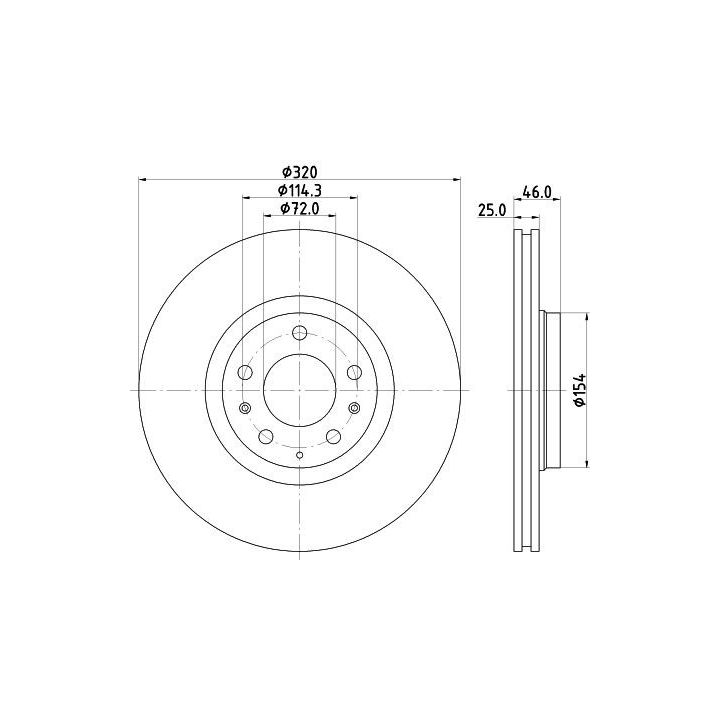 Stabdžių diskas HELLA 8DD 355 114-491