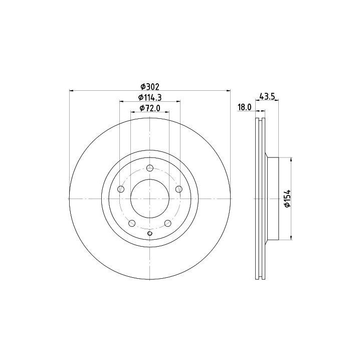 Stabdžių diskas HELLA 8DD 355 115-211