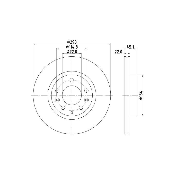 Stabdžių diskas HELLA 8DD 355 115-311
