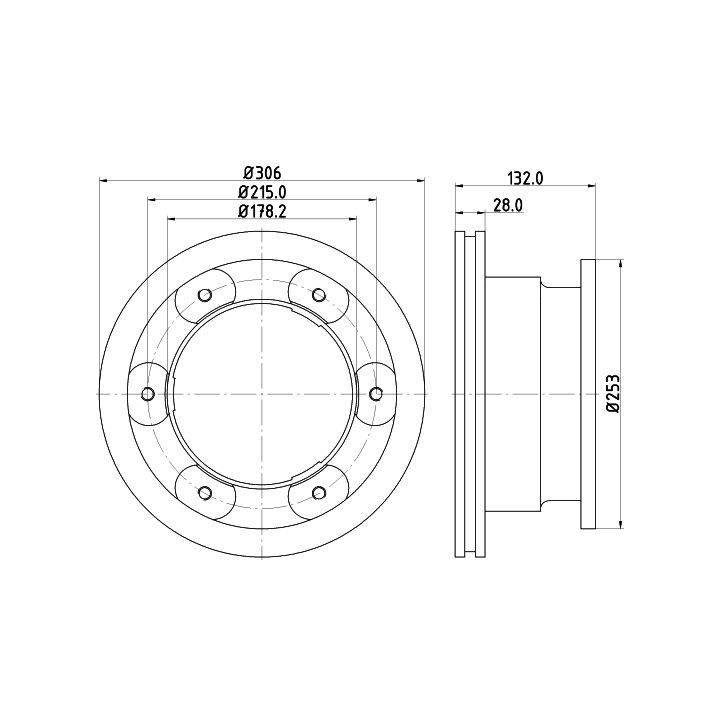 Stabdžių diskas HELLA 8DD 355 115-551
