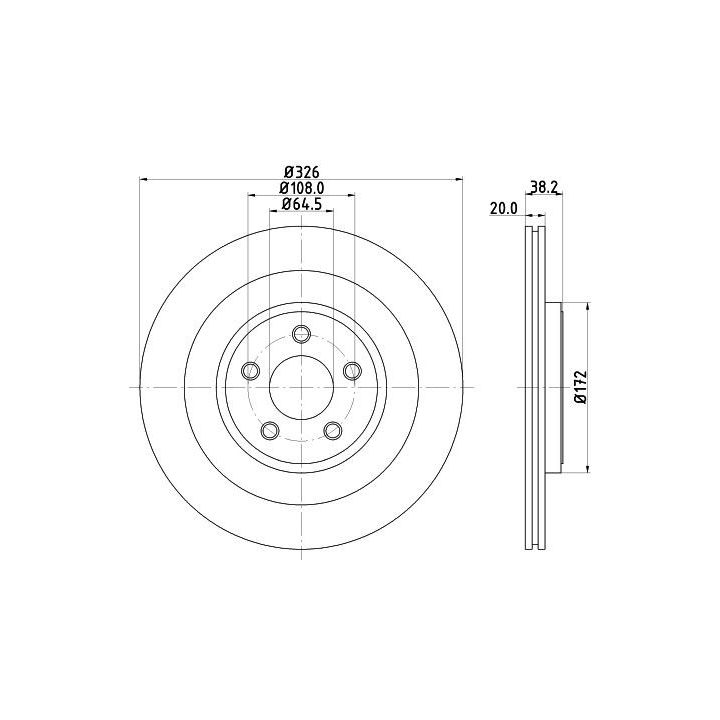 Stabdžių diskas HELLA 8DD 355 115-581
