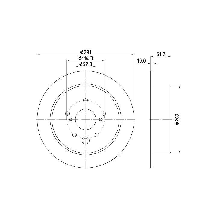 Stabdžių diskas HELLA 8DD 355 115-711