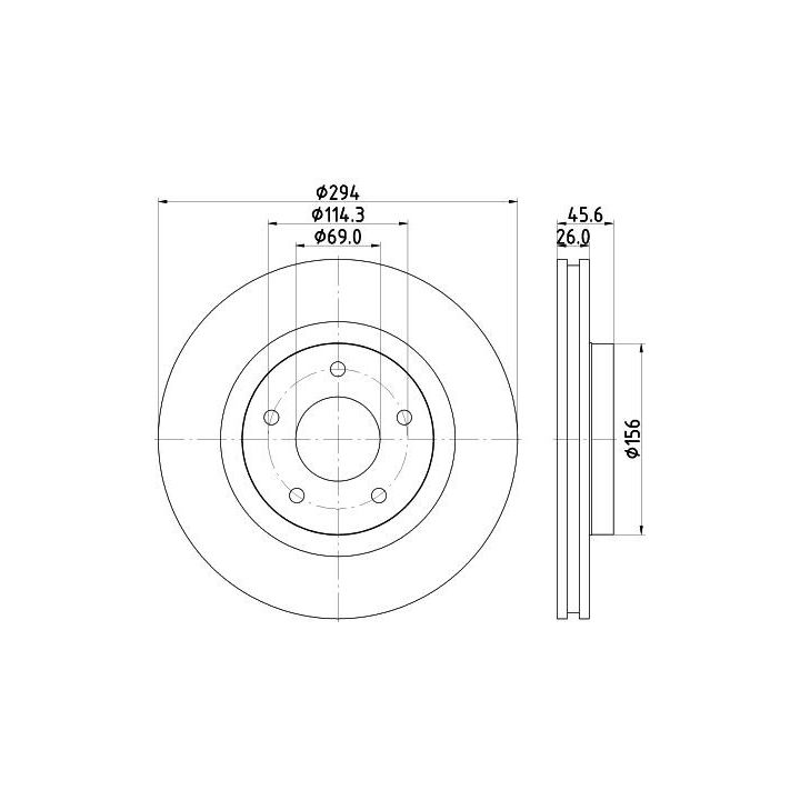 Stabdžių diskas HELLA 8DD 355 115-911