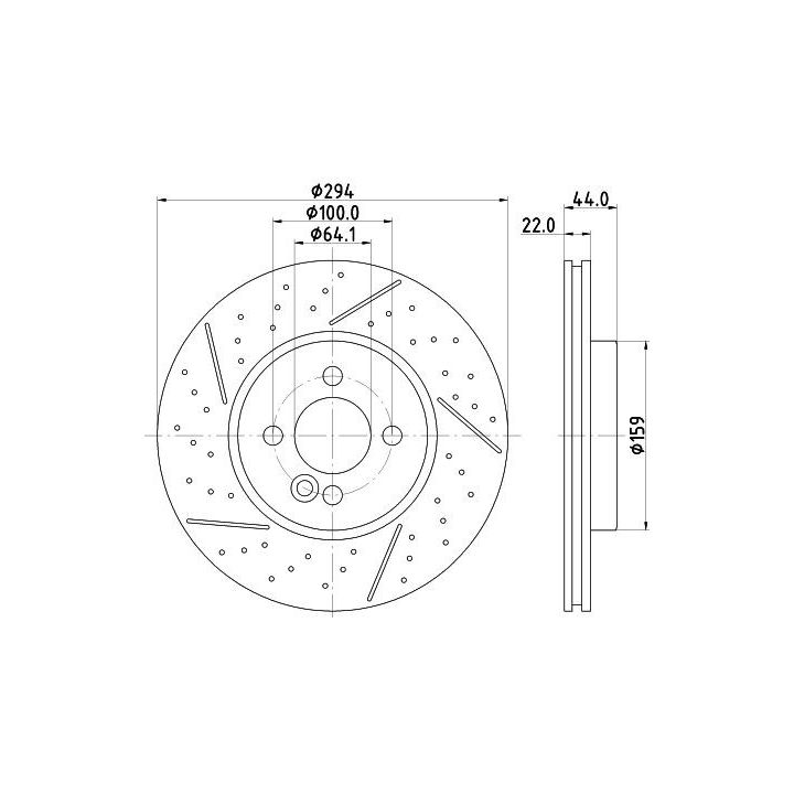 Stabdžių diskas HELLA 8DD 355 116-211