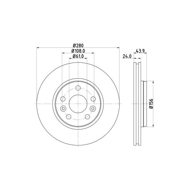 Stabdžių diskas HELLA 8DD 355 116-451