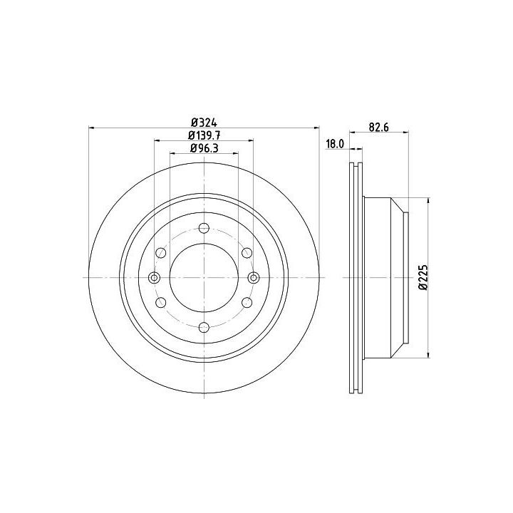 Stabdžių diskas HELLA 8DD 355 116-491