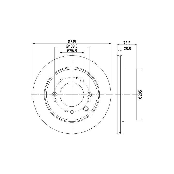 Stabdžių diskas HELLA 8DD 355 116-571