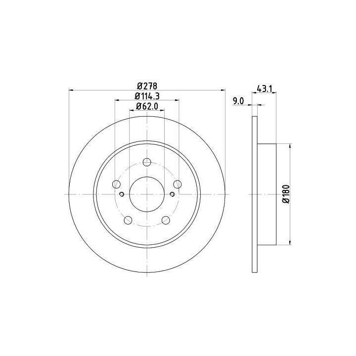 Stabdžių diskas HELLA 8DD 355 116-791