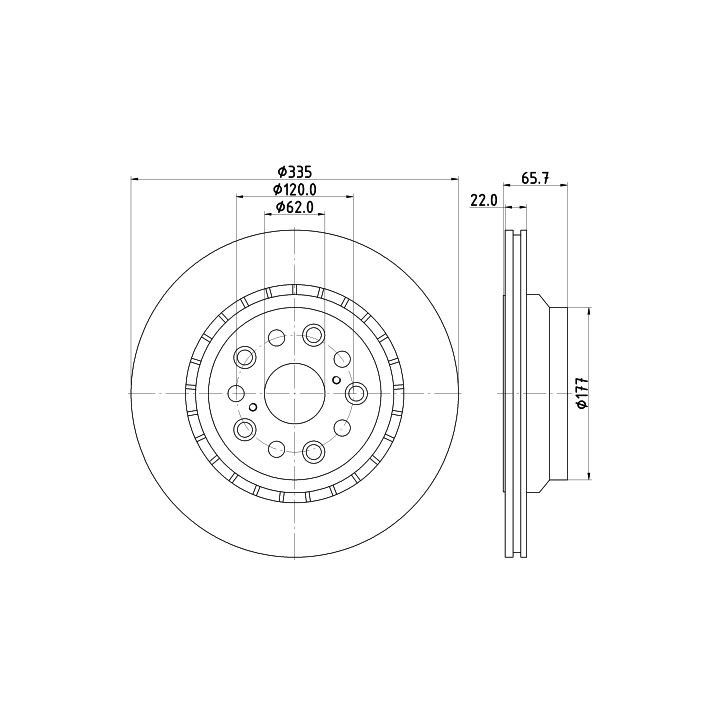Stabdžių diskas HELLA 8DD 355 116-931
