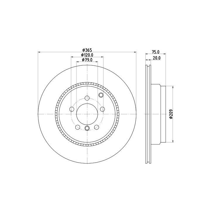 Stabdžių diskas HELLA 8DD 355 116-961