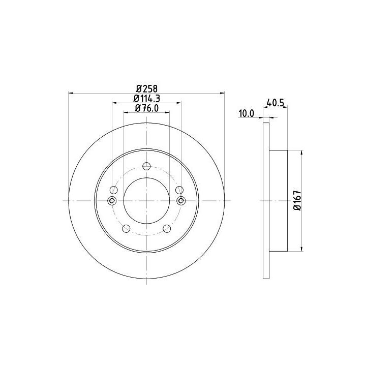 Stabdžių diskas HELLA 8DD 355 117-011