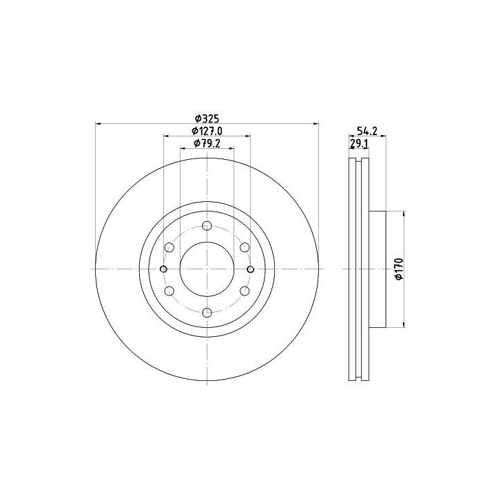 Stabdžių diskas HELLA 8DD 355 117-021