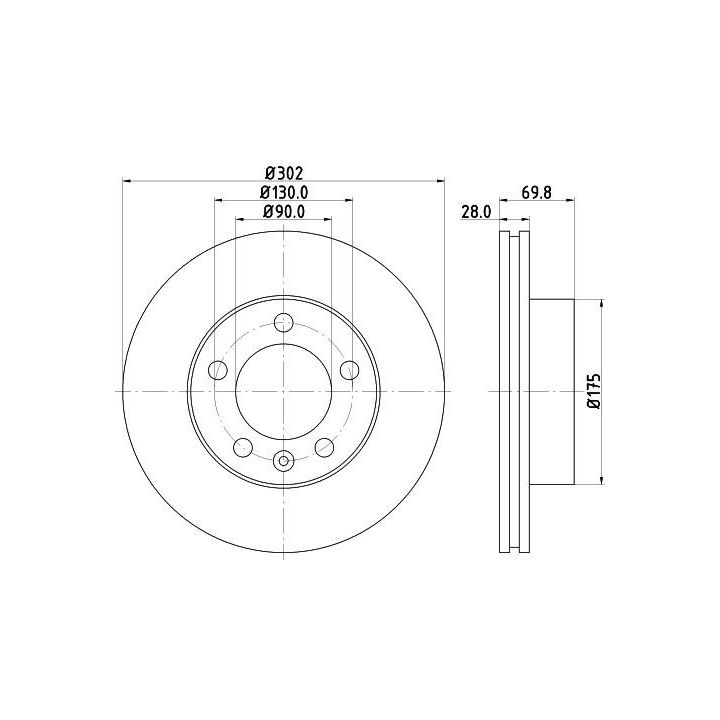 Stabdžių diskas HELLA 8DD 355 117-121