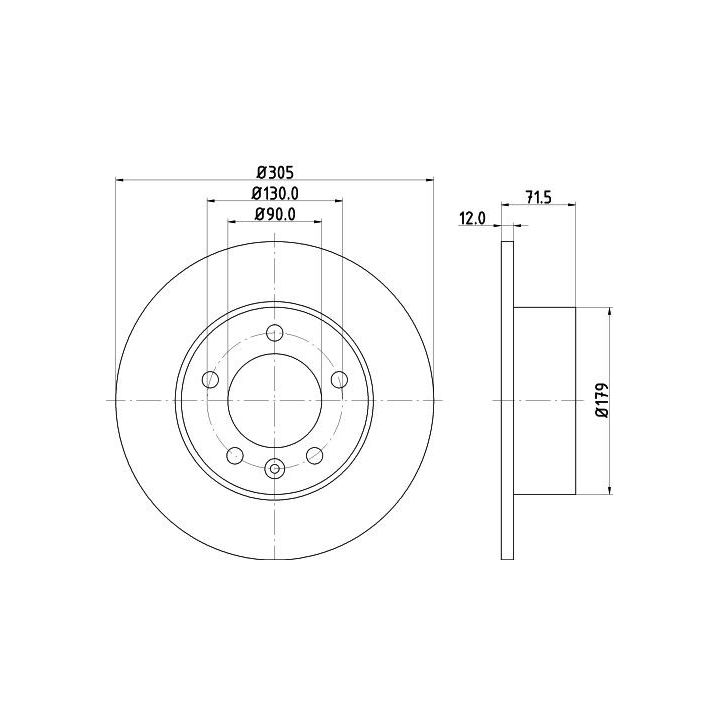 Stabdžių diskas HELLA 8DD 355 117-131