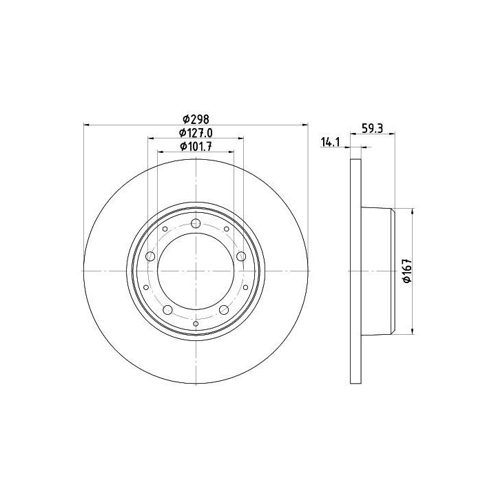 Stabdžių diskas HELLA 8DD 355 117-271