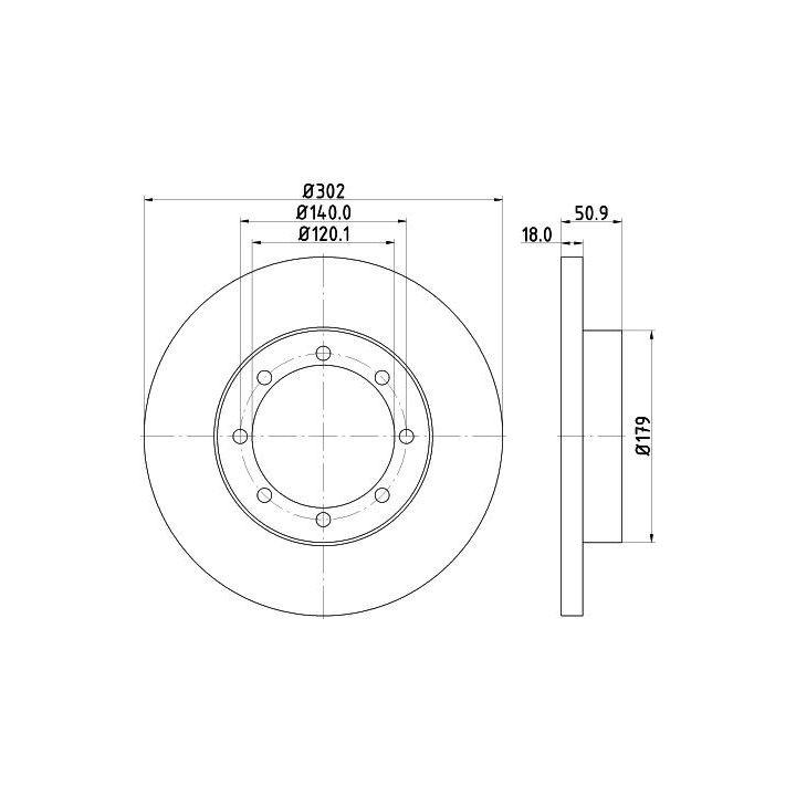 Stabdžių diskas HELLA 8DD 355 117-281