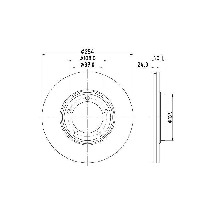 Stabdžių diskas HELLA 8DD 355 117-381
