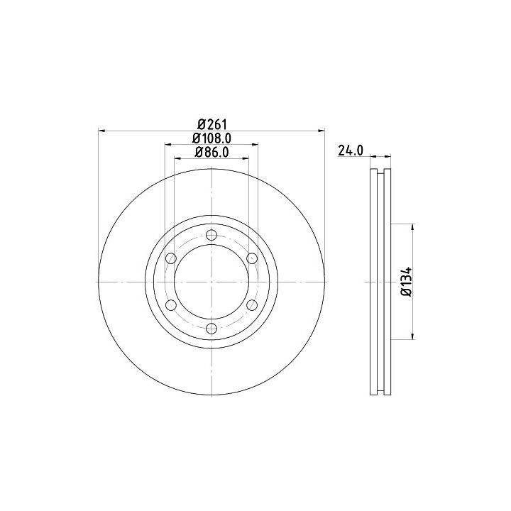 Stabdžių diskas HELLA 8DD 355 117-401