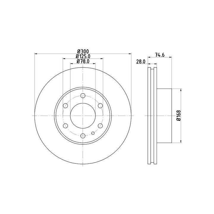 Stabdžių diskas HELLA 8DD 355 117-471