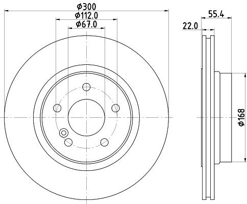 Stabdžių diskas HELLA 8DD 355 117-771