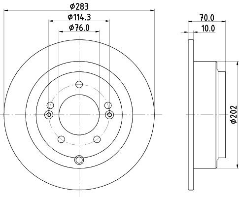 Stabdžių diskas HELLA 8DD 355 118-091
