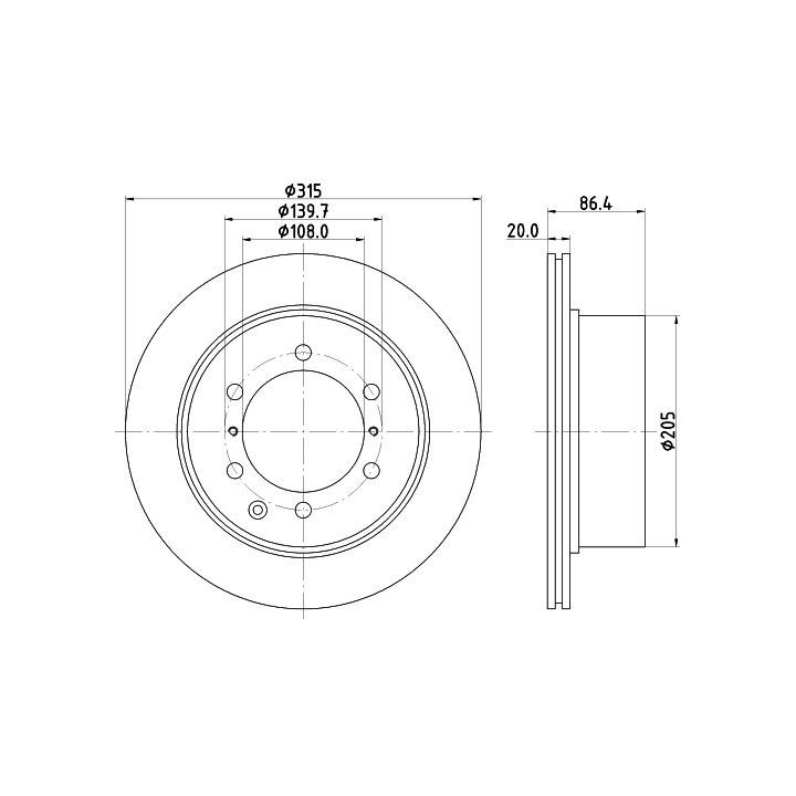 Stabdžių diskas HELLA 8DD 355 118-141